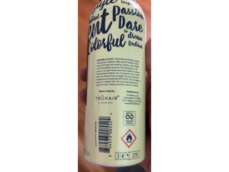 Truhair Revive & Style Instant & Temporary Hair Color Mousse, Dark Brown, 6.6oz/200 mL