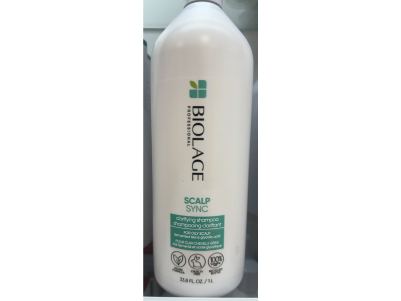 Biolage Scalp Sync Clarifying Shampoo, Fermented Tea & Glycolic Acid, 33.8 fl oz/1 L