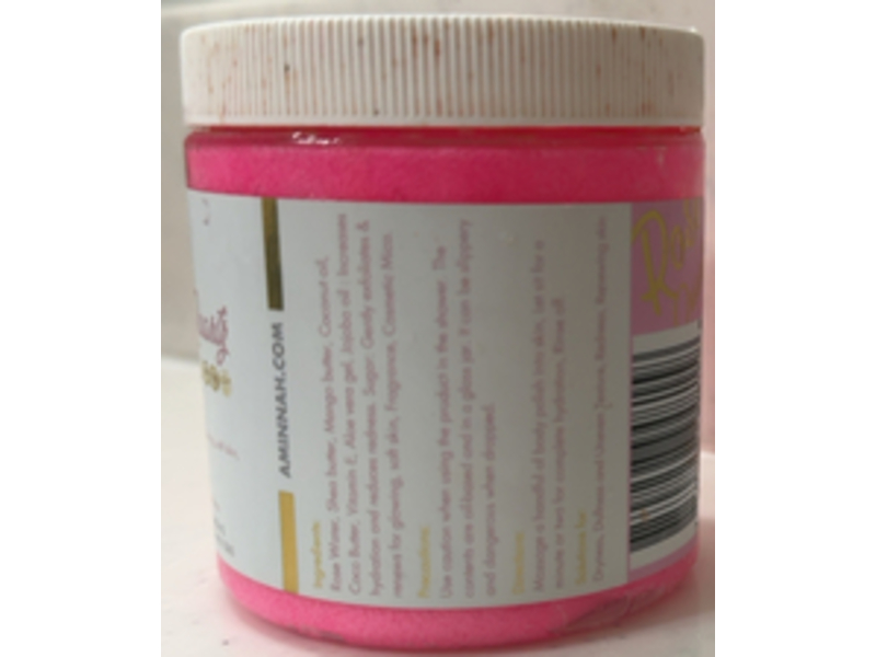 AMNH Skin Care Sugar Polish Scrub, Rose Quartz, 88 fl oz/236 mL