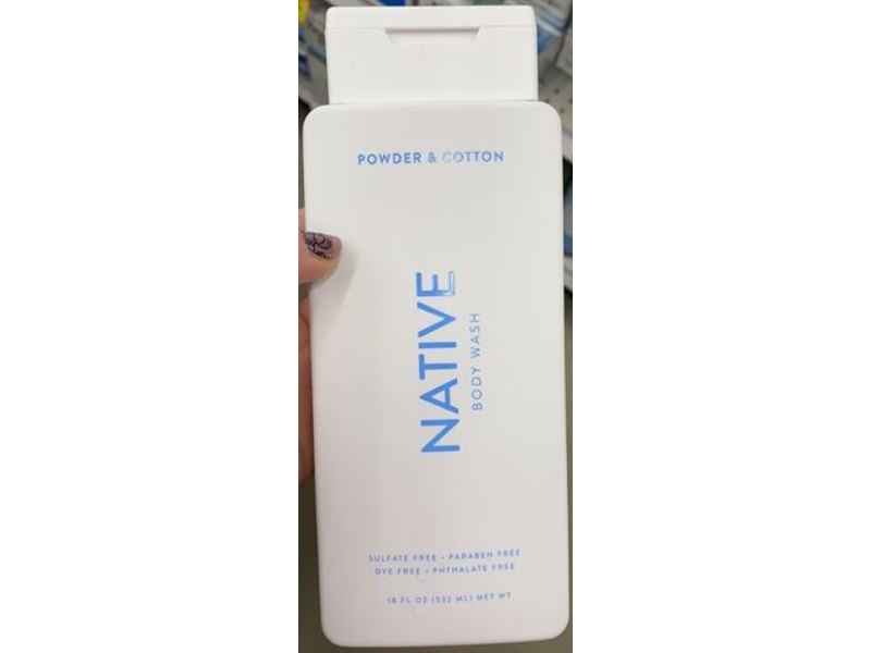 Native Powder And Cotton Body Wash, 18 fl oz / 532 ml