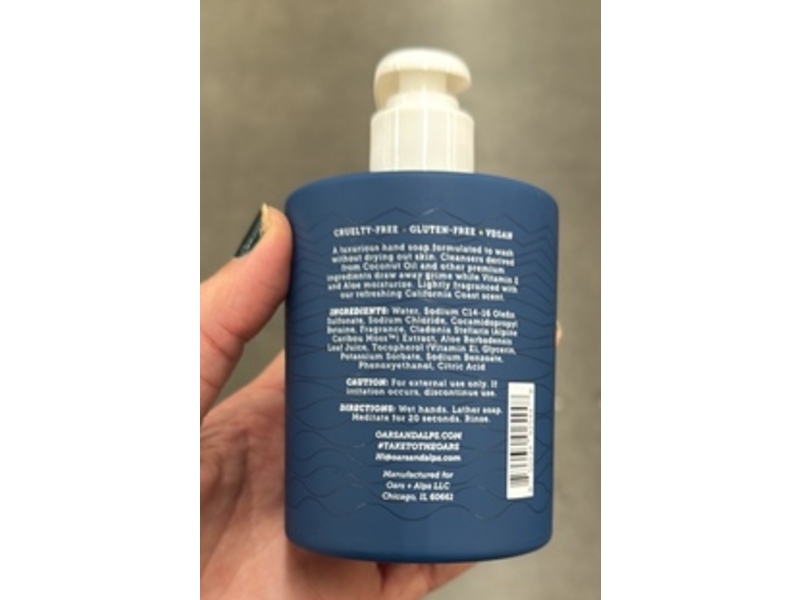 Oars + Alps Hydrating Hand Wash, California Coast, 10 fl oz/295 mL