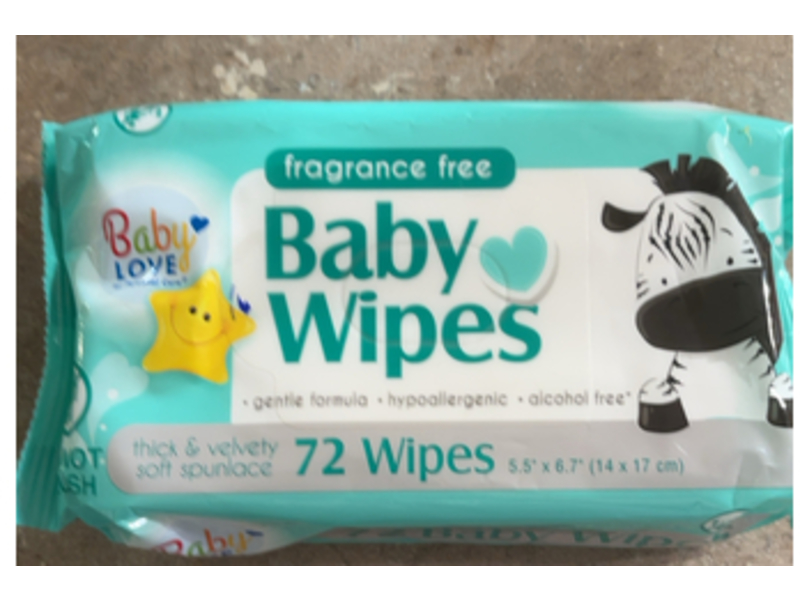 Baby Love Baby Wipes, Count 72