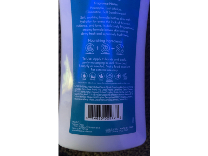 Goose Creek Soothing Body Lotion, Rays For Days, 8.4 fl oz/250 mL