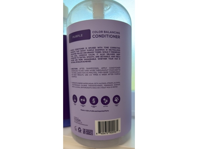 Pierre's Apothecary Color Balancing Conditioner, Purple, 24 fl oz/710 mL