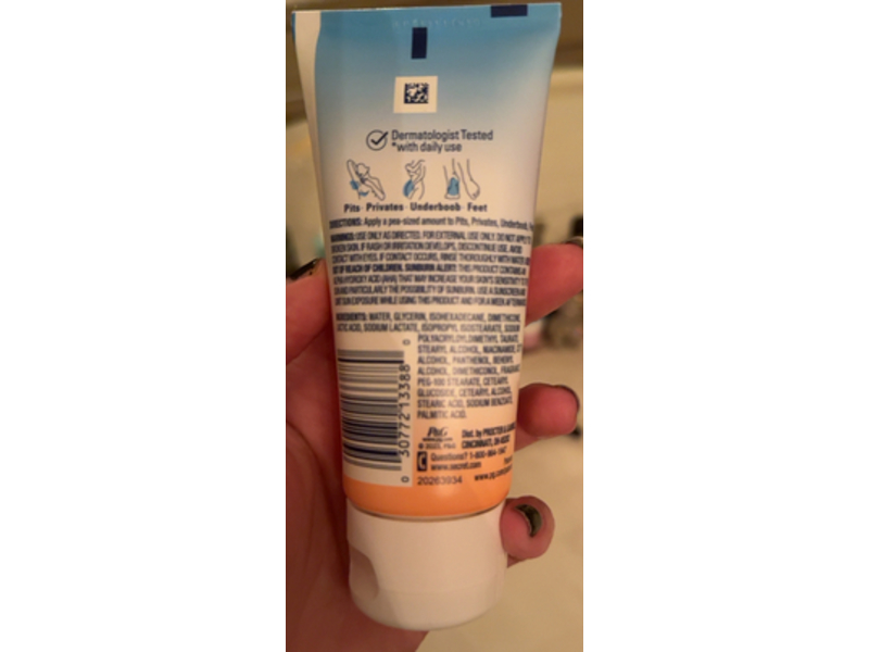 Secret Whole Body Deodorant Cream, Peach & Vanilla Blossom, 3 oz/85 g