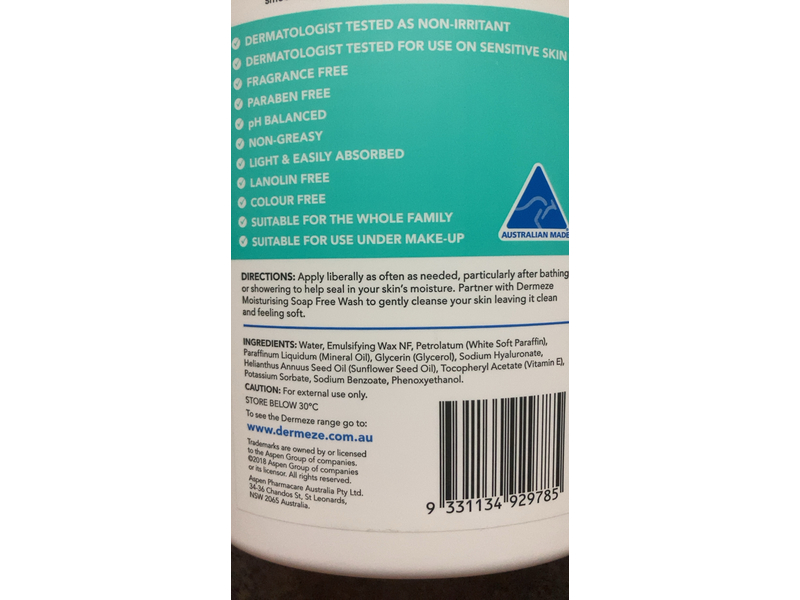 Dermeze Face & Body Moisturizing Lotion, 1 L