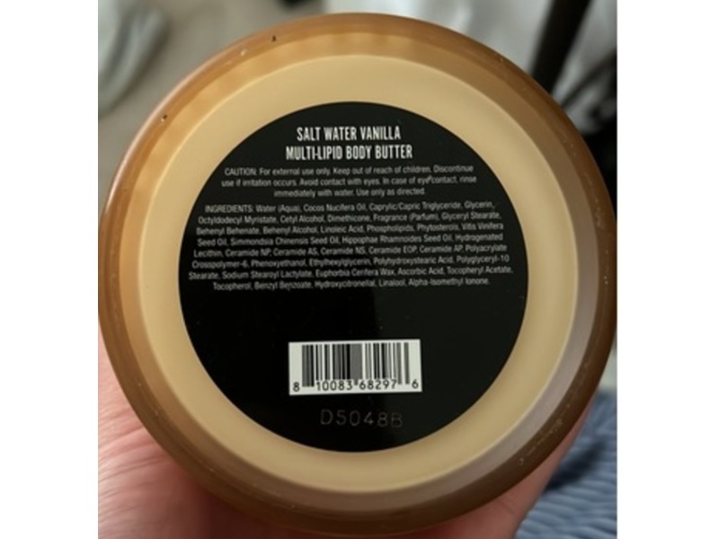 Saltair Multi-Lipid Body Butter, Salt Water Vanilla, 10.0 oz/283 g