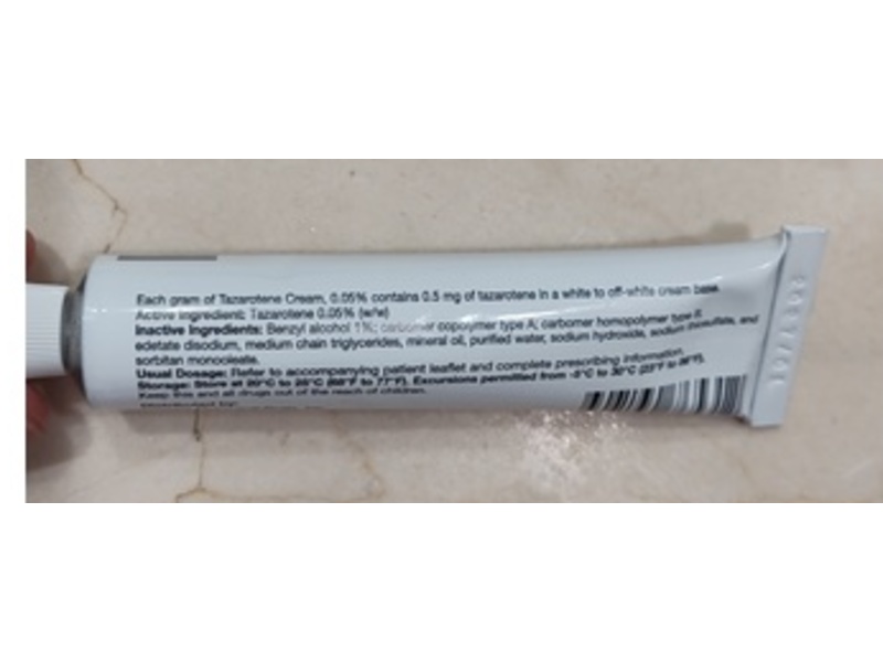 Tazarotene 0.05% Cream, 30 g, Cosette Pharmaceuticals (Rx)