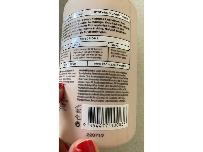 Bali Body Essentials Hydrating Conditioner, 8.4 fl oz/250 mL