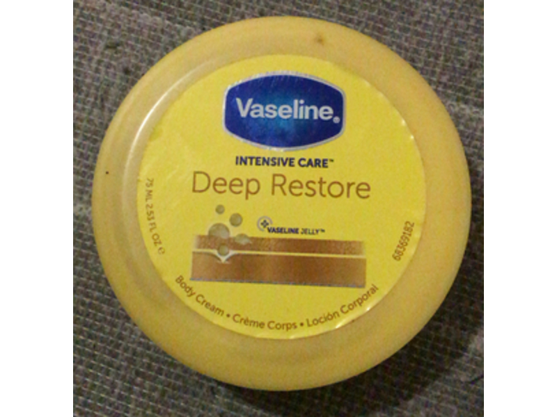 Vaseline Deep Restore Body Cream, 2.53 fl oz/75 mL
