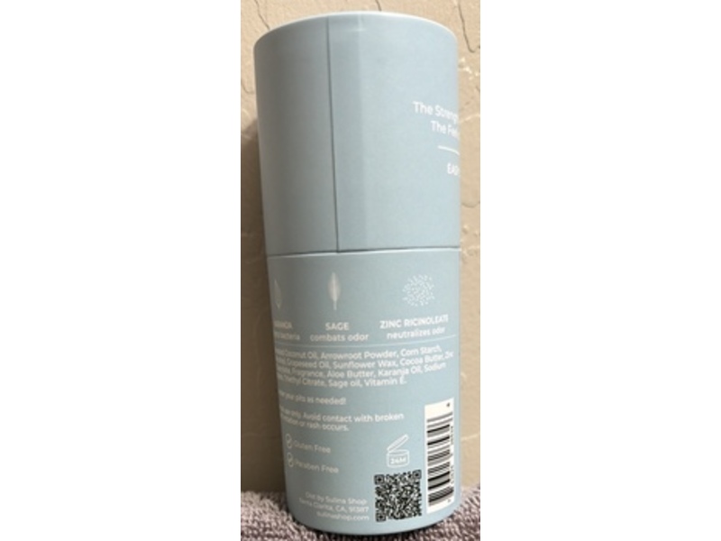 Sulina Shop Natural Deodorant, Powder Fresh, 1.76 fl oz/53 mL