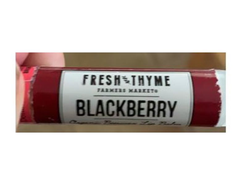 Fresh Thyme Organic Beeswax Lip Balm, Blackberry, 15 oz