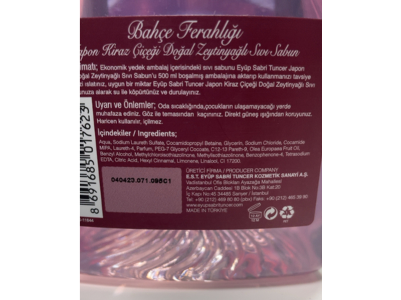 Eyup Sabri Tuncer Liquid Soap, Japanese Cherry Blossom, 1.5 L