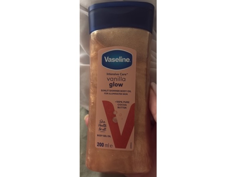 Vaseline Sunlit Shimmer Body Oil, Vanilla Glow, 200 mL