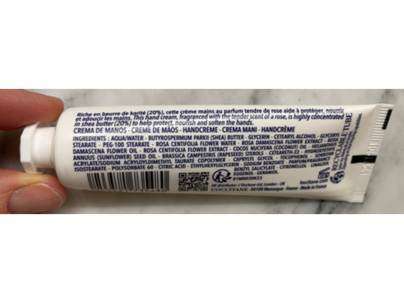 L'occitane Hand Cream, Wonderful Rose, 1 oz/30 mL