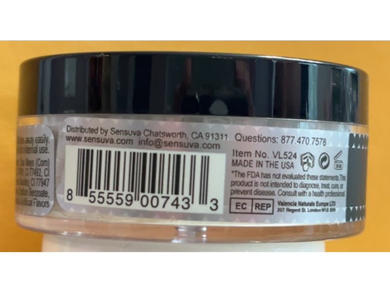 Sensuva Love & Luster Kissable Silver Diamond Dust, 2 fl oz/18 g