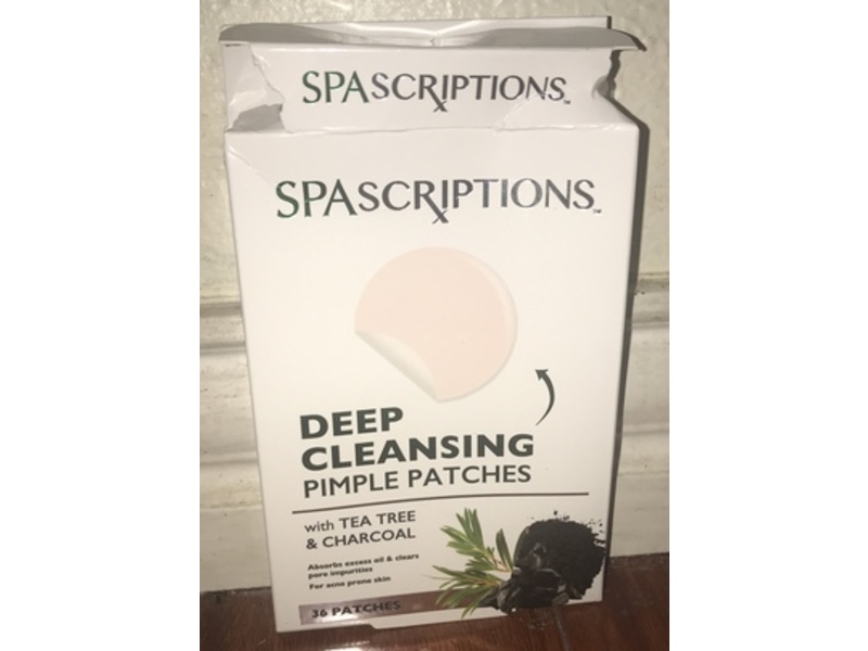 Spascriptions Deep Cleansing Pimple Patches, Tea Tree & Char Coal, 36 Count