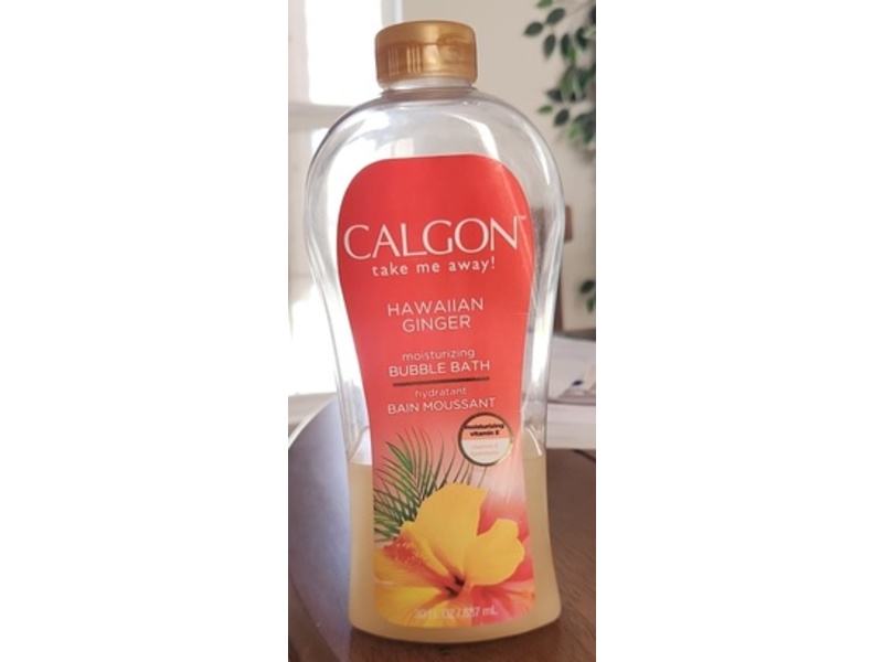 Calgon Moisturizing Bubble Bath, Hawaiian Ginger, 30 fl oz/887 mL