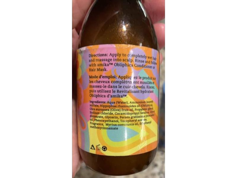 Amika Balancing Shampoo, Sea Buckthorn Berry, 3.38 fl oz/100 mL