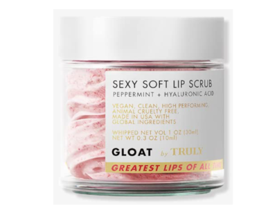 Truly Gloat Sexy Soft Lip Scrub, Peppermint + Hyaluronic Acid, 1 fl oz/30 mL
