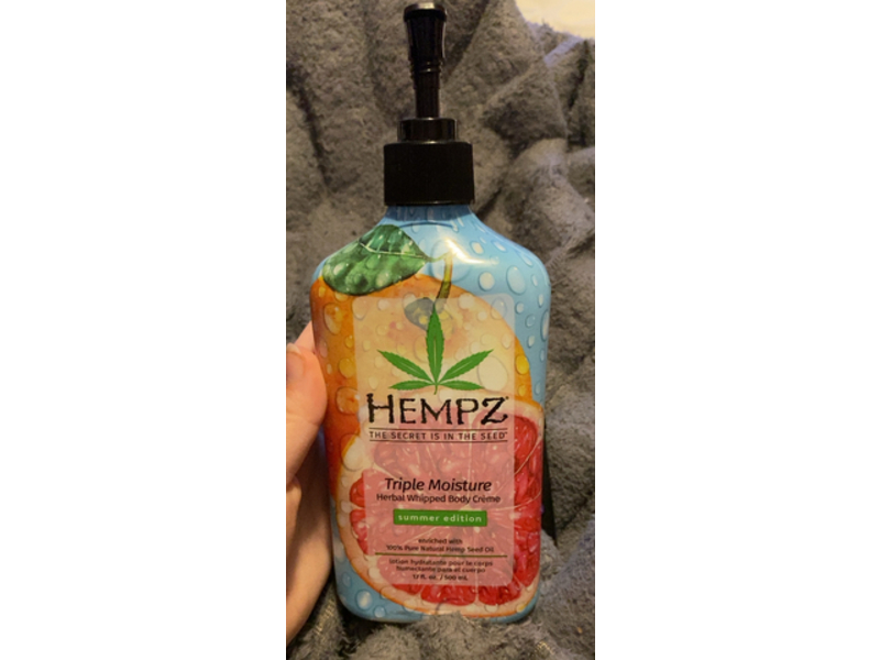 Hempz Triple Moisture Body Cream, Summer, 17 fl oz/500 mL