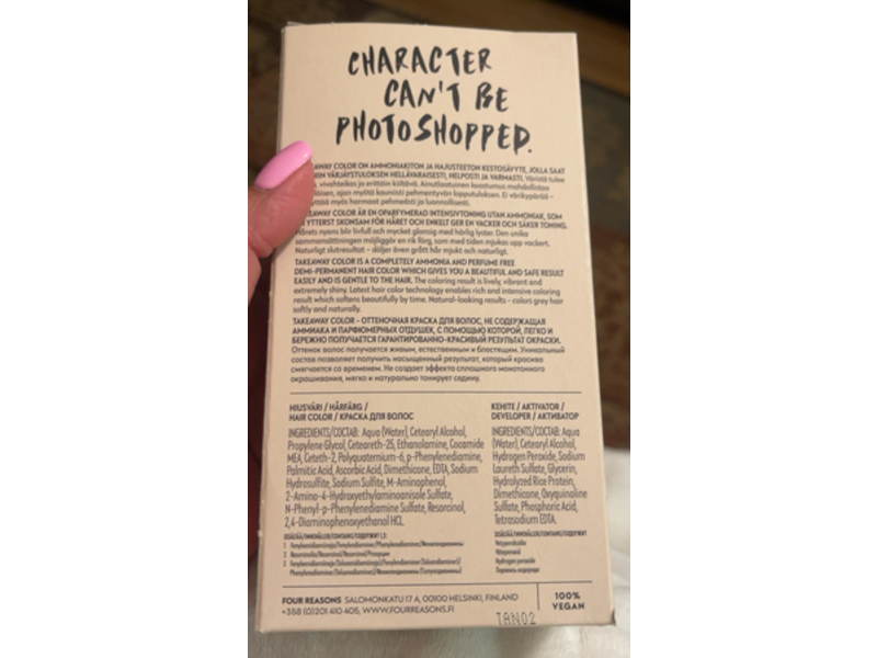 Four Reasons Original Takeaway Semi Permanent Hair Color, Black Velvet