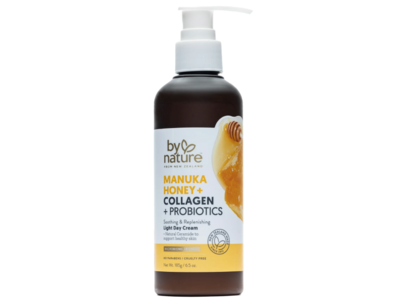 By Nature Soothing & Replenishing Light Day Cream, Manuka Honey + Collagen + Probiotics, 6.5 oz/185 g