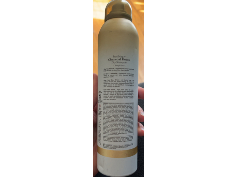 Ogx Purifying + Charcoal Detox Dry Shampoo, Coconut Charcoal & Kaolin Clay, 5 oz/238 mL