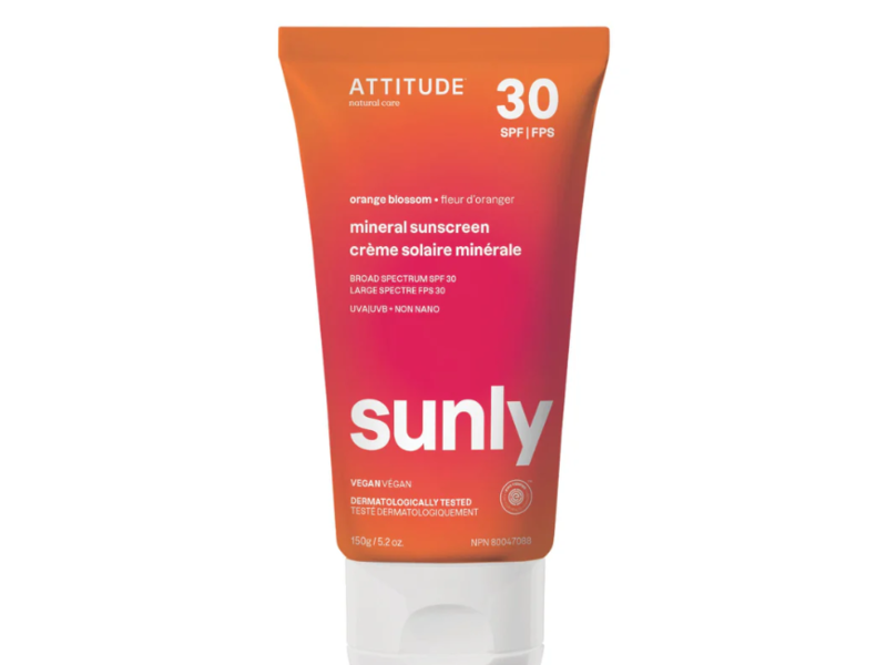 Attitude Mineral Sunscreen, SPF 30, Orange Blossom, 5.2 oz/ 150 g