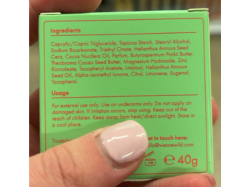 Wild Natural Deodorant Refill, Lemon Basil & Blood Orange, 40 g