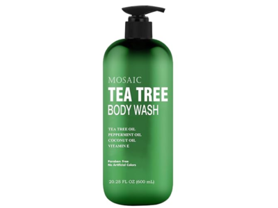 Mosaic Body Wash, Tea Tree Oil, Peppermint Oil, Coconut Oil & Vitamin E, 20.28 fl oz/600 mL, Pack Of 2