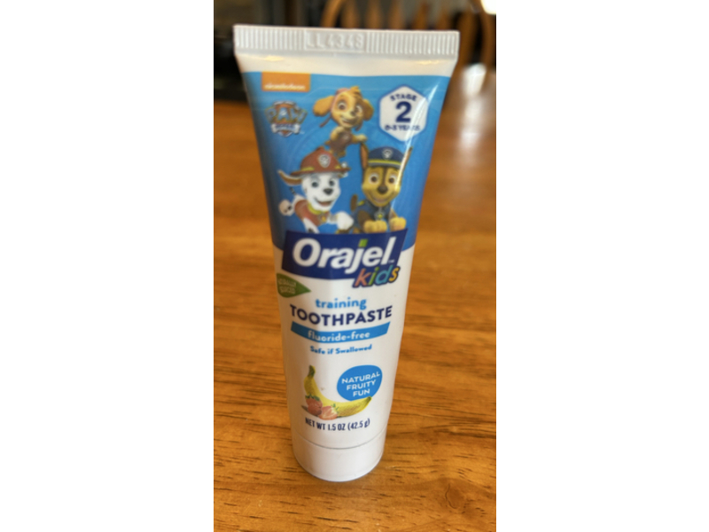 Orajel Kids Natural Fruity Fun Training Toothpaste, 1.5 oz/42.5 g