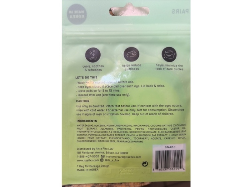 Spa Scentials Cooling Eye Pads, Cucumber, 0.80 oz/23 g, 6 Pairs