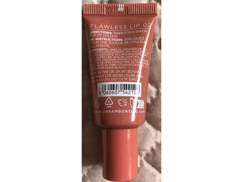 Dr Sam's Flawless Lip Tint, Tint 02-Warm Pinky-Nude, 15 mL
