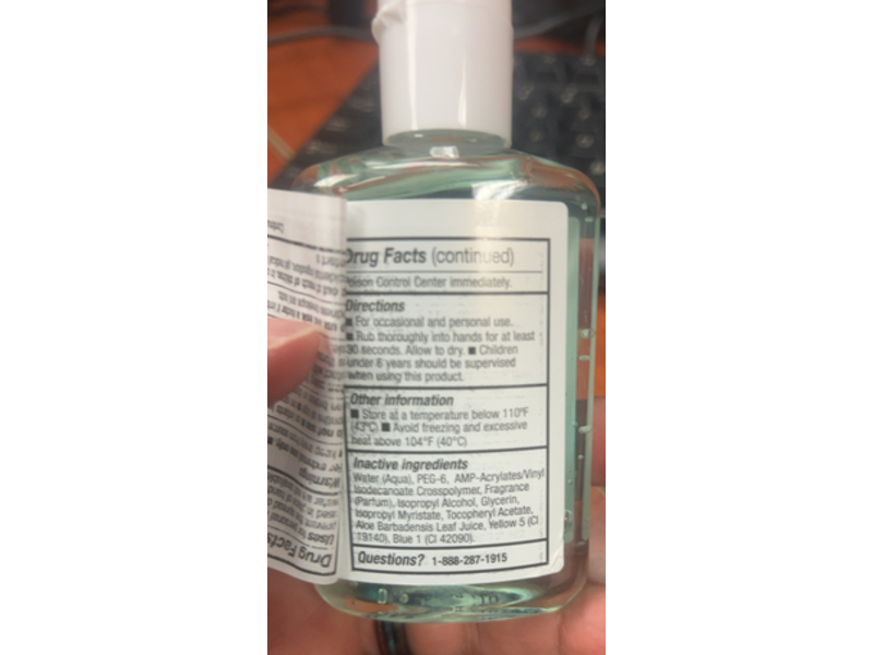 Equate hand Sanitizer, Aloe, 89 mL