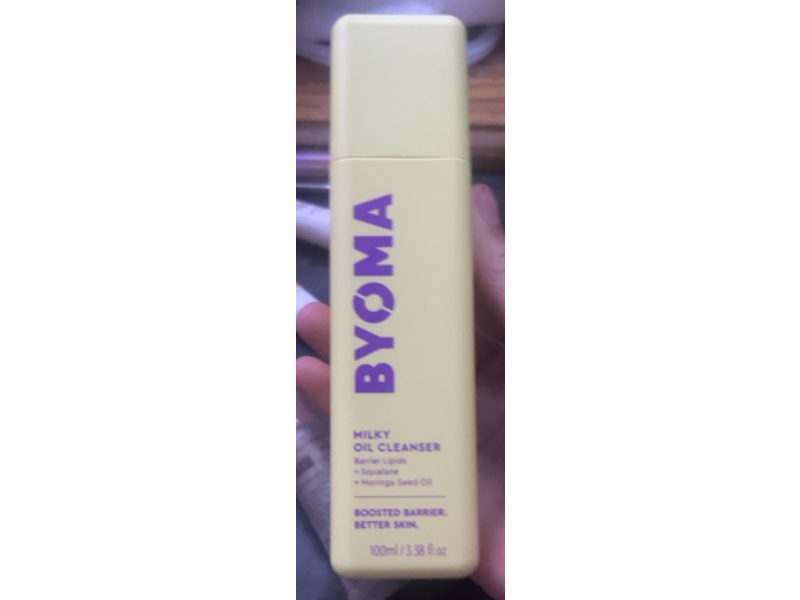Byoma Milky Oil Cleanser, Barrier Lipids + Squalane & Moringa Seed Oil, 3.38 fl oz/100 mL