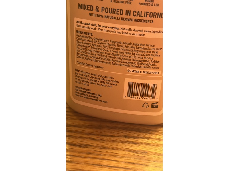 California Naturals Classic Clean Body Lotion, Shea Butter Hyaluronic Acid & Vitamin E, 16.5 fl oz/487 mL