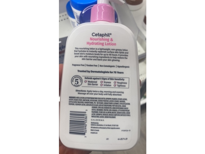 Cetaphil Nourishing & Hydrating Body Lotion, Hyaluronic Acid + Flaxseed Oil + Lipids, Non-Greasy, 16 fl oz/473 mL