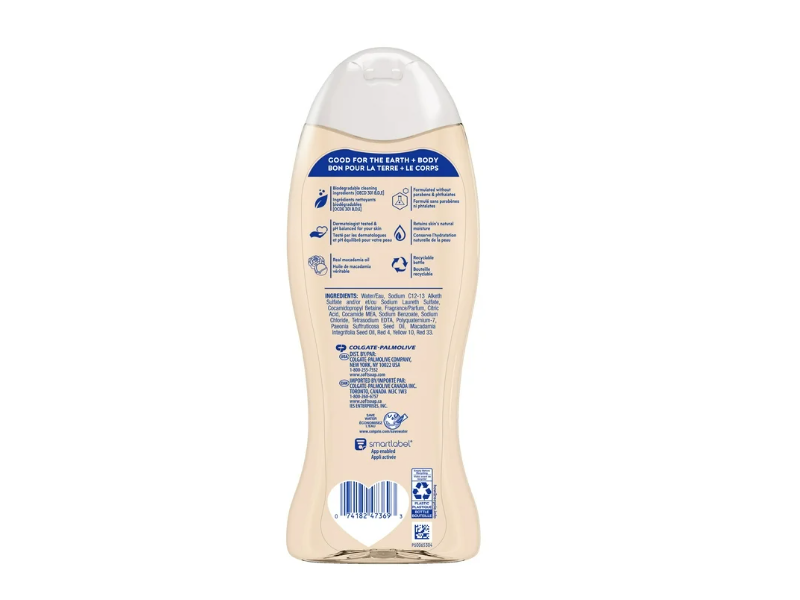 Soft Soap Body Hydrating Moisturizing Body Wash, Macadamia Oil & Soft Oil, 20 fl oz/591 mL, Pack Of 4