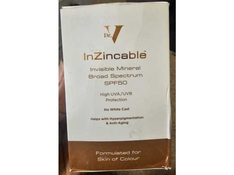 Dr. V In Zincable Invisible Mineral Sunscreen, SPF 50