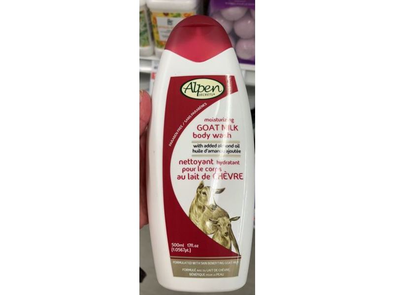 Alpen Secrets Body Wash, Goat Milk And Almond Oil, 17 fl oz/500 mL