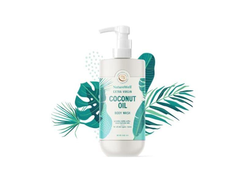 Nature Well Extra Virgin Moisturizing Body Wash, Coconut Oil, 33 fl oz/976 mL