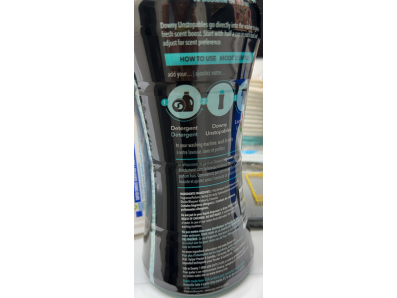 Downy Unstopables Fresh In-Wash Laundry Scent Booster, 24 oz/680 g