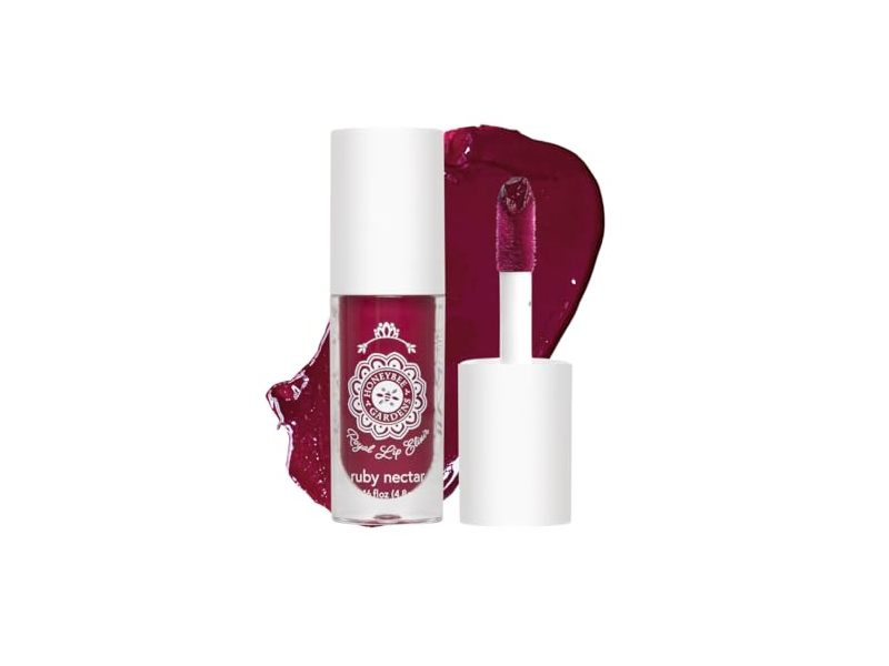 Honeybee Gardens Royal Lip Elixir, Ruby Nectar, 0.16 fl oz/4.8 mL