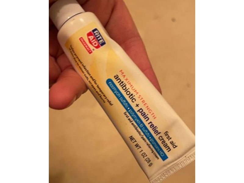 Rite Aid Antibiotic + Pain Relief Cream, Maximum Strength, 1 oz/28 g