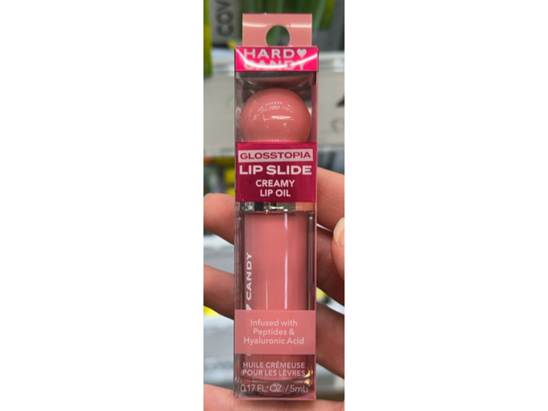 Hard Candy Glosstopia Lip Slide Creamy Lip Oil, Pink Play, 0.17 fl oz/5 mL