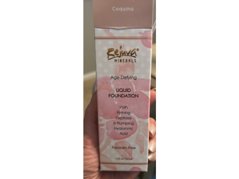 Rejuva Minerals Age Defying Liquid Foundation, Coquina Fair Light, 1.35 fl oz/40 mL