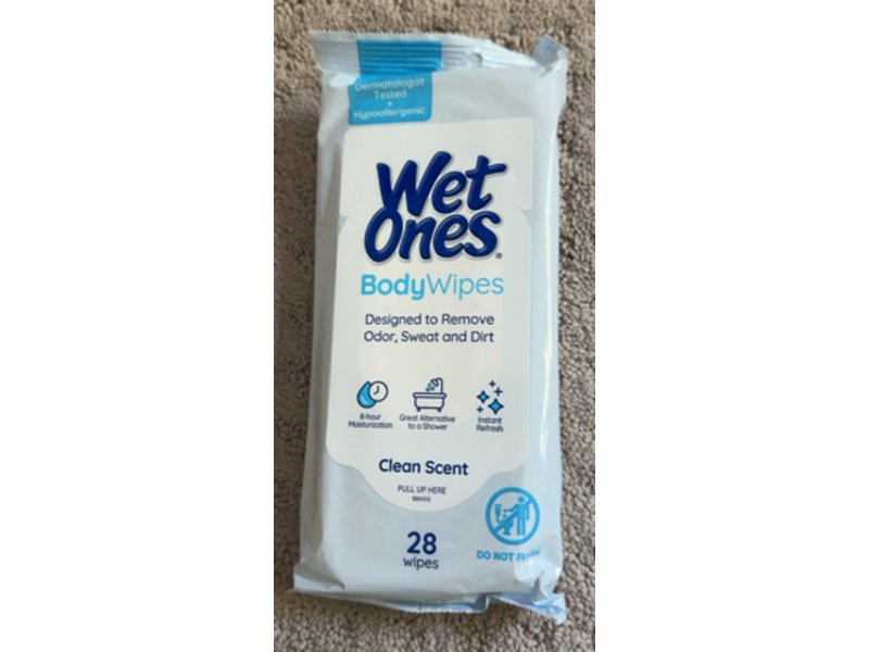 Wet Ones Clean Scent Body Wipes, 28 Count