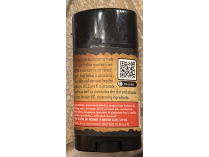 Wild Ass Soap Co. Deodorant, Sweet As Sugar, Bergamot & Raspberry with Beef Tallow, 2.7 oz