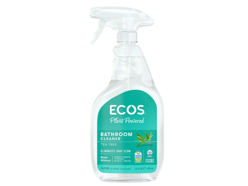 Ecos Bathroom Cleaner, Tea Tree, 22 fl oz/650 mL, Pack Of 2